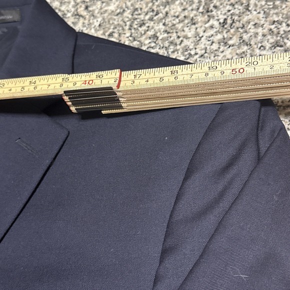 Lauren Ralph Lauren Blazer Men's 44L Navy 100% Wool Gold Buttons Single Vent - Picture 11 of 13